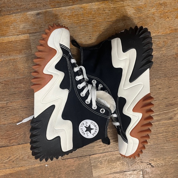 Converse run star motion hi canvas platform sneakers - Picture 1 of 3